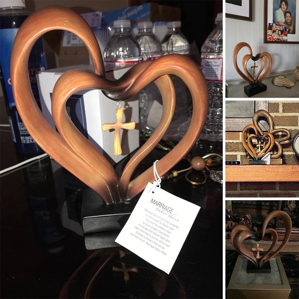 🔥This week's hot sale🔥easter jesus cross with intertwined hearts ornaments