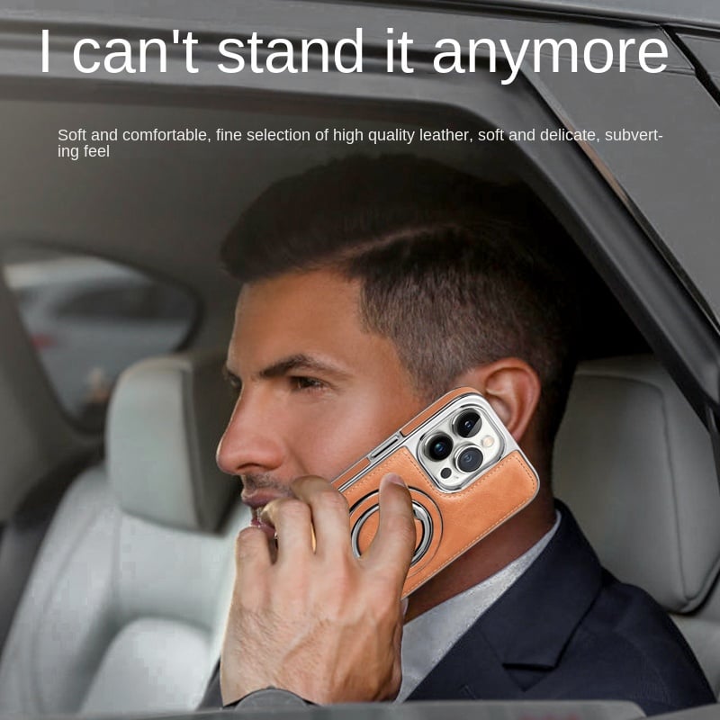 🔥This week's hot sale🔥 Luxury Leather Invisible Stand iPhone Case