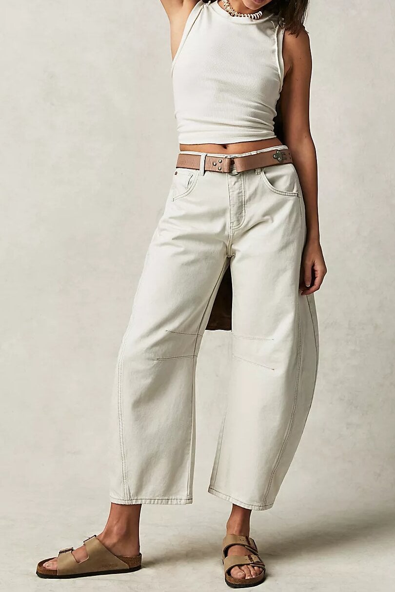 🔥This week's hot sale🔥 casual and trendy mid rise tube jeans