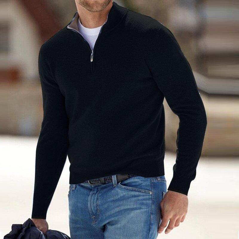 🔥This week's hot sale🔥 Men's Cashmere Zip Basic Sweater