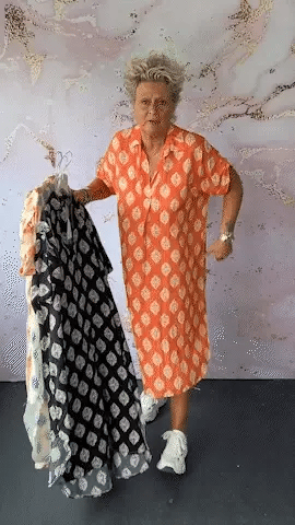 🔥This week's hot sale🔥Loose lapel printed shirt dress