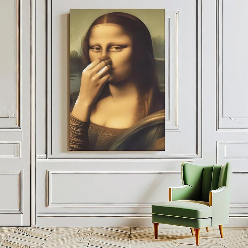 🔥This week's hot sale🔥The comical Mona Lisa imitates canvas art