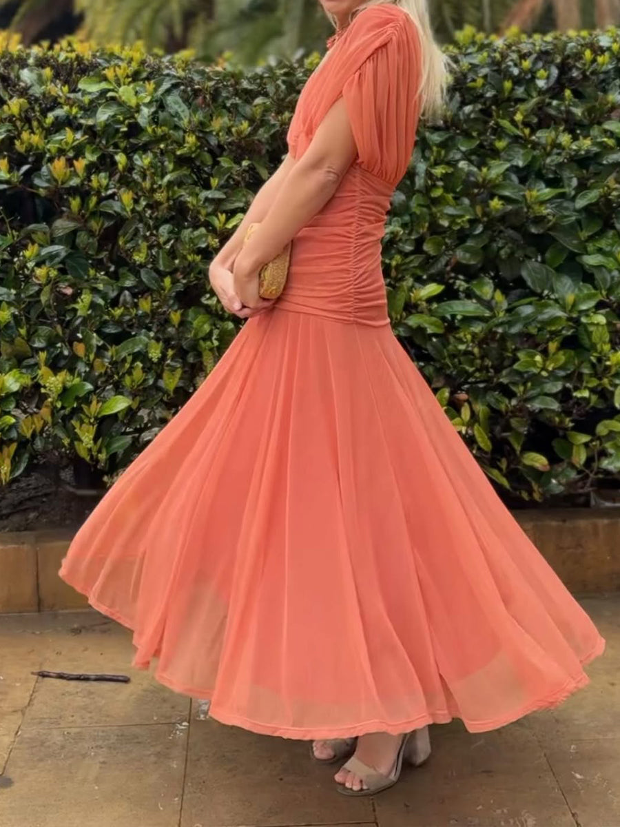 🔥This week's hot sale🔥 Women's Elegant Mesh Boutonniere Dress