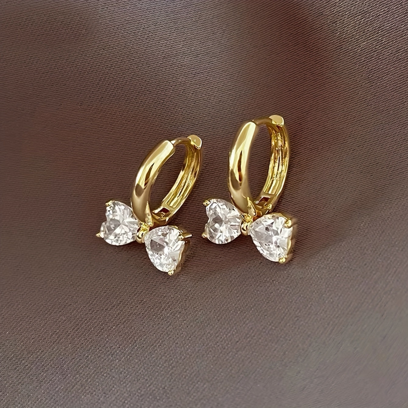 🔥This week's hot sale🔥heart-shaped bow design hoop earringss