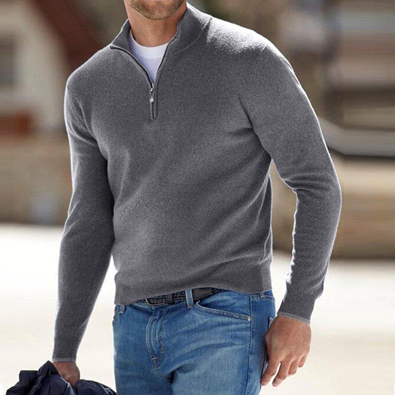 🔥This week's hot sale🔥 Men's Cashmere Zip Basic Sweater