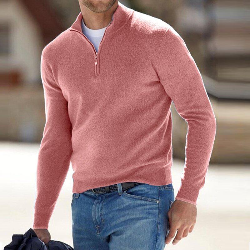 🔥This week's hot sale🔥 Men's Cashmere Zip Basic Sweater