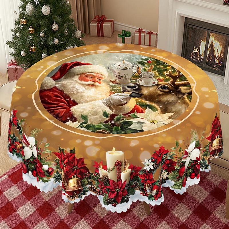 🔥This week's hot sale🔥Christmas Round Tablecloth
