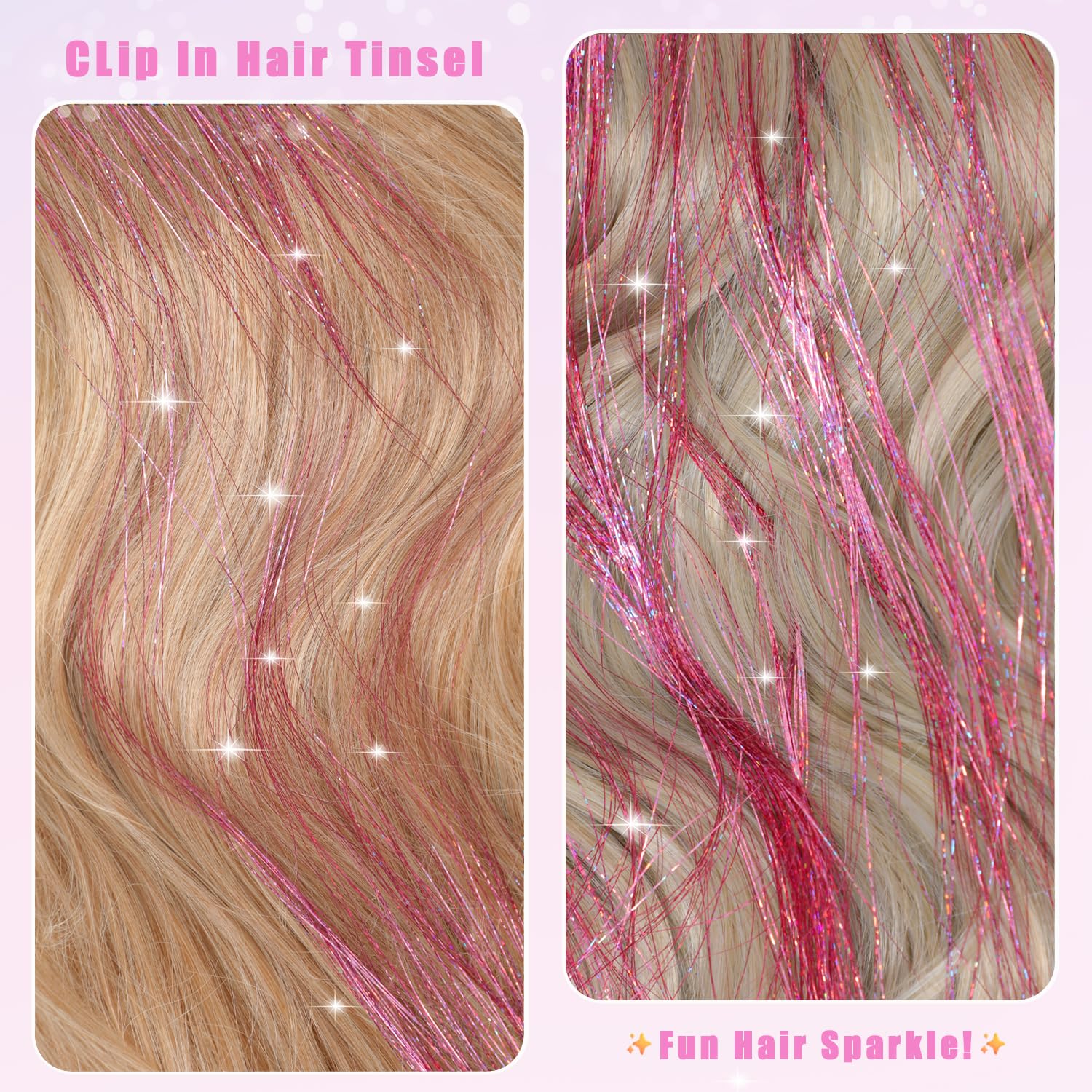 🔥This week's hot sale🔥Clip-on Shimmering Hair Extensions
