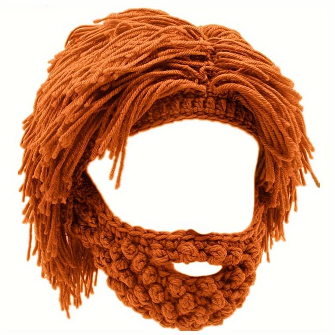 🔥This week's hot sale🔥Punk Style Beanie with Attached Straight Hair Wig and Knitted Beard