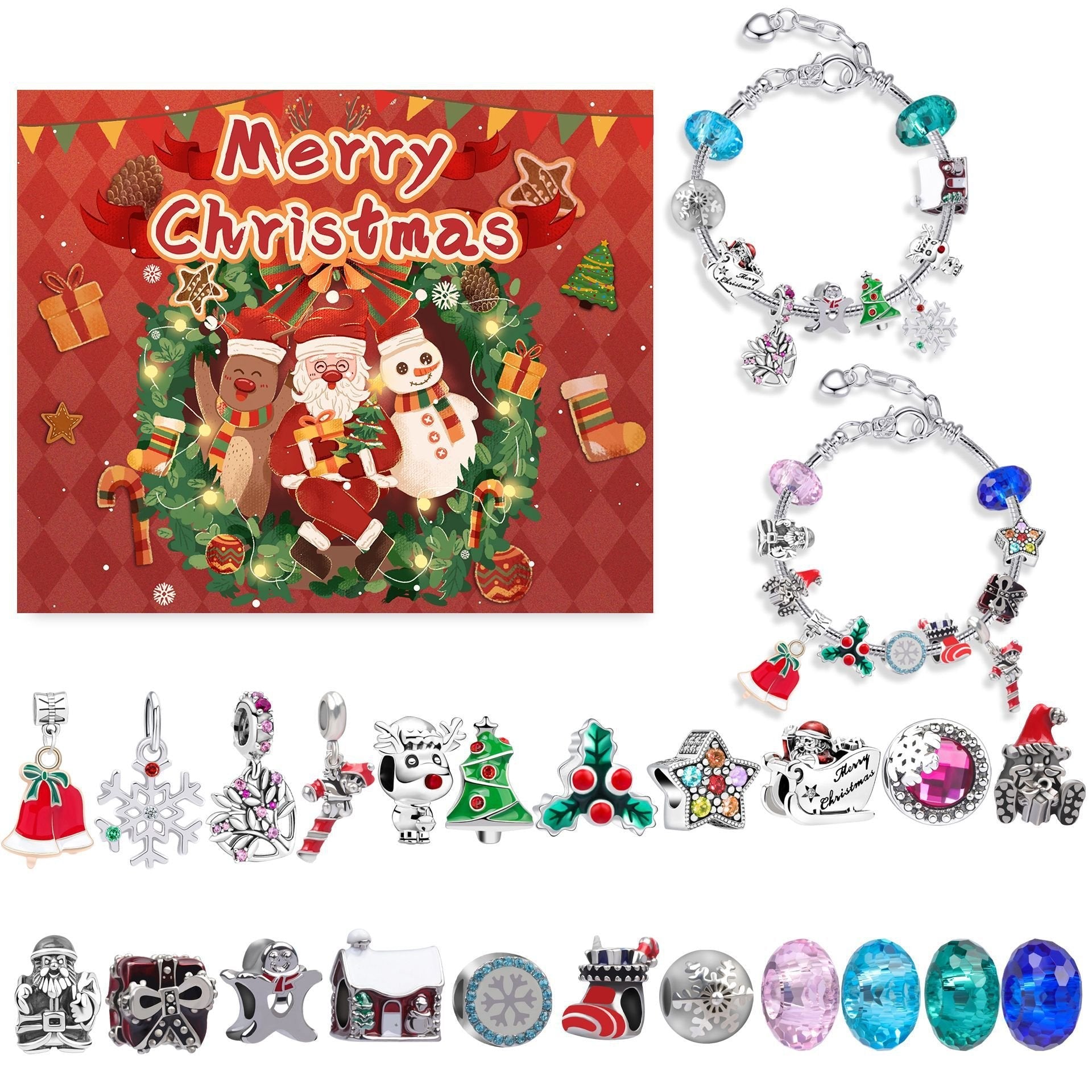 🔥This week's hot sale🔥diy christmas advent calendar bracelets set