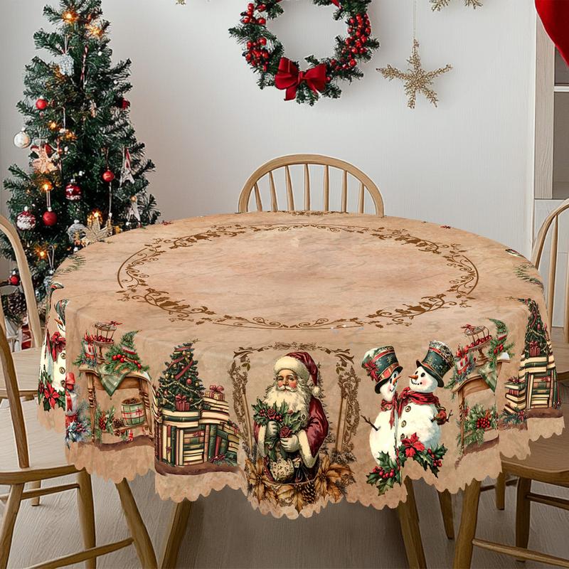 🔥This week's hot sale🔥Christmas Round Tablecloth