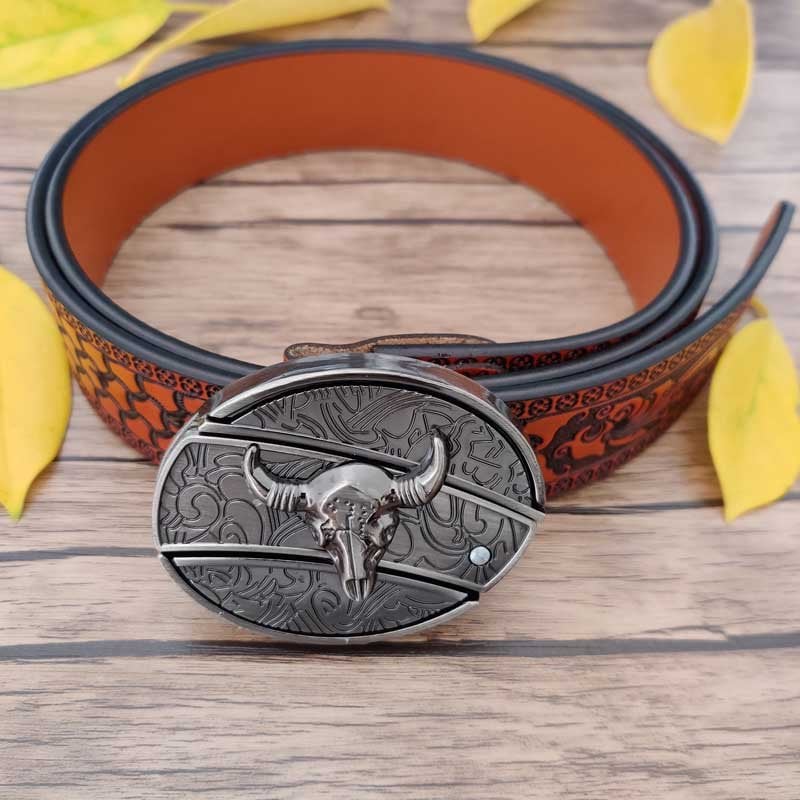 ⚡Flash Sale Ending⚡50% Off Punk Style Leather Belt with Hidden Tool