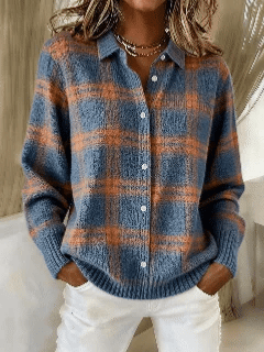 🔥This week's hot sale🔥Women's Plaid Print Casual Cotton Buttoned