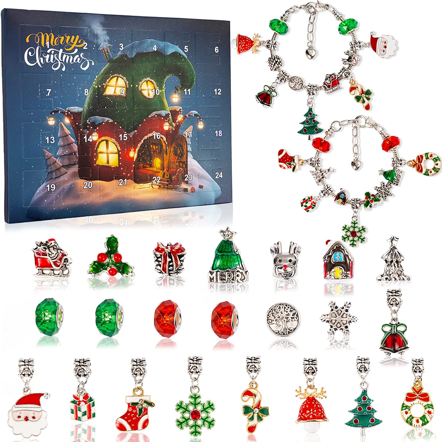 🔥This week's hot sale🔥diy christmas advent calendar bracelets set