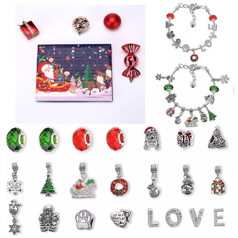 🔥This week's hot sale🔥diy christmas advent calendar bracelets set