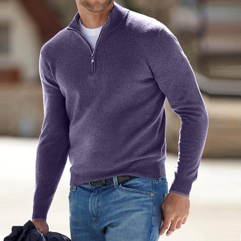 🔥This week's hot sale🔥 Men's Cashmere Zip Basic Sweater