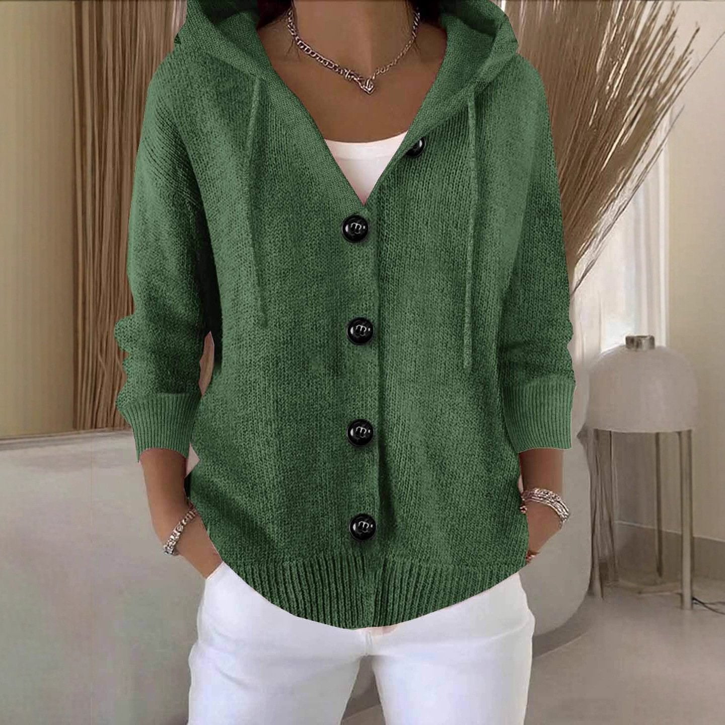 🔥This week's hot sale🔥Women’s Solid Color Long Sleeve Cardigan