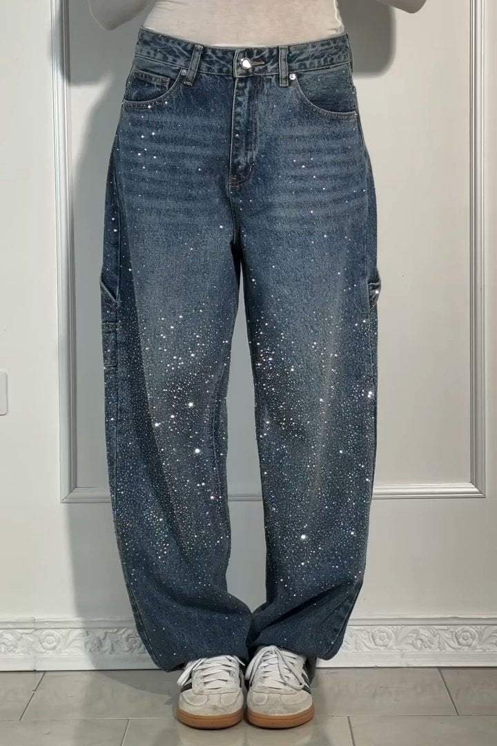 🔥This week's hot sale🔥Women's rhinestone harem jeans