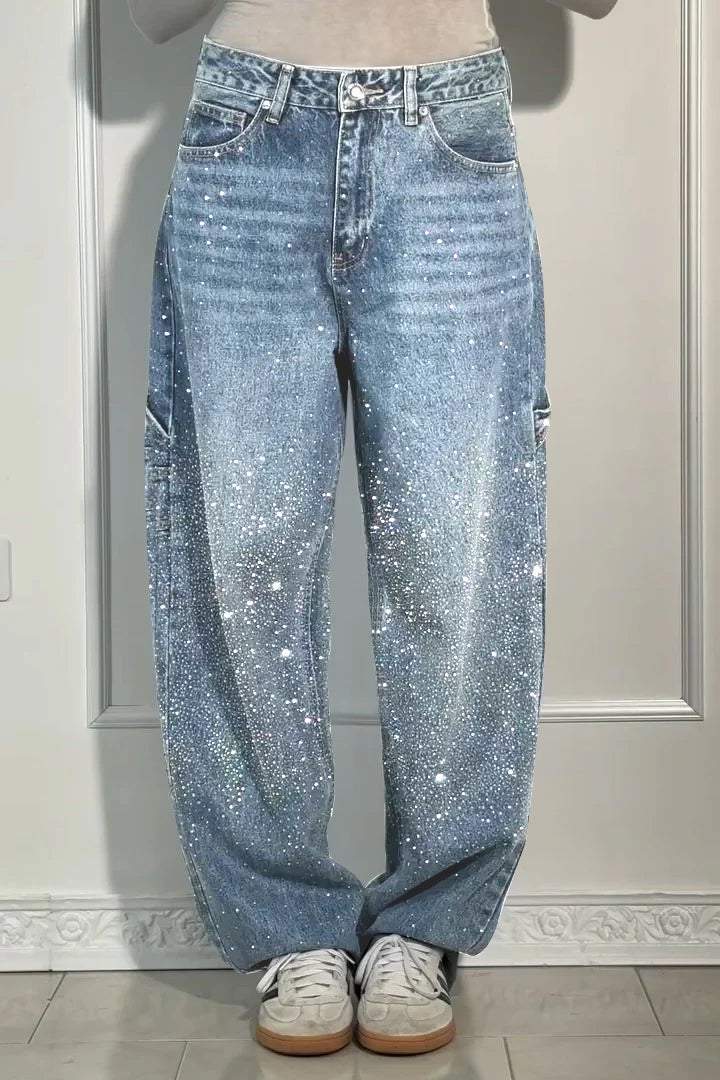 🔥This week's hot sale🔥Women's rhinestone harem jeans