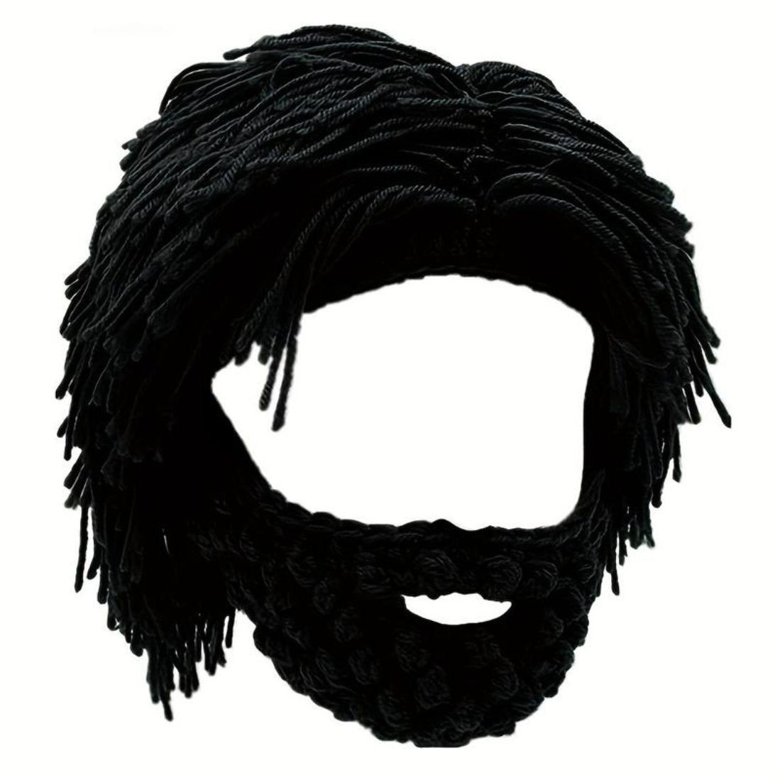 🔥This week's hot sale🔥Punk Style Beanie with Attached Straight Hair Wig and Knitted Beard