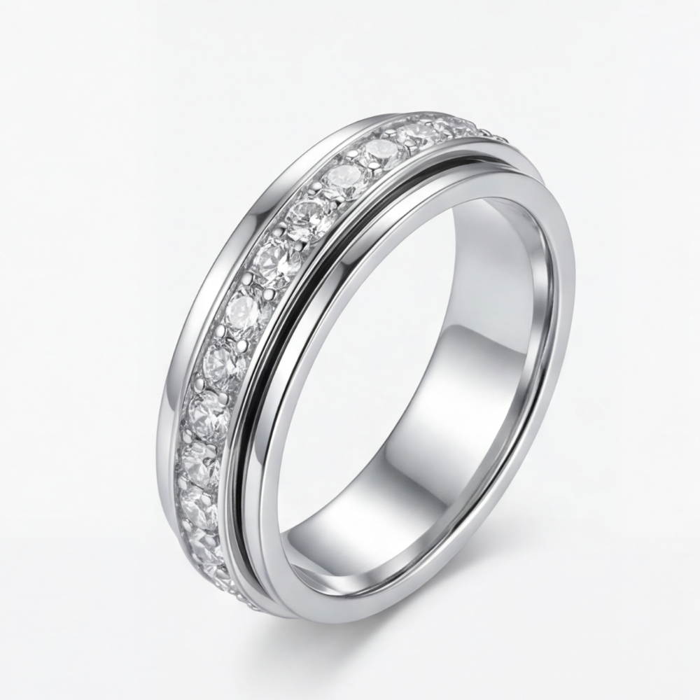 🔥This week's hot sale🔥Rotating Zirconia Spinner Ring