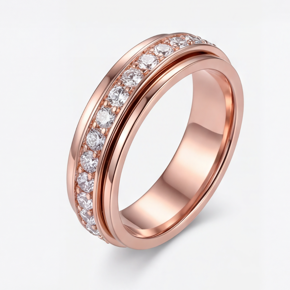 🔥This week's hot sale🔥Rotating Zirconia Spinner Ring
