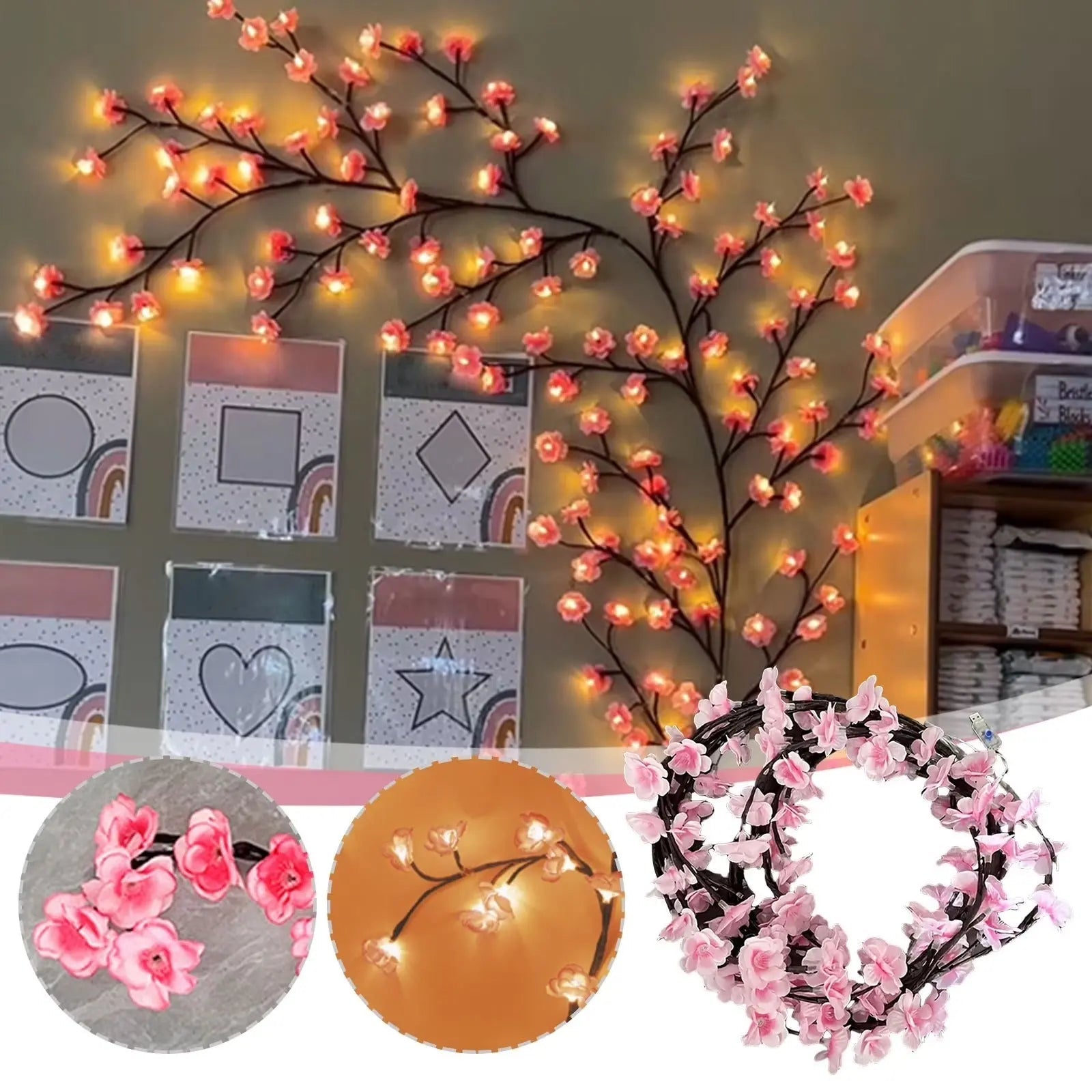 🔥This week's hot sale🔥cherry blossom wall light decor