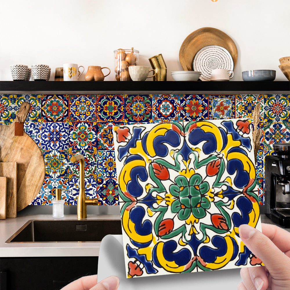 🔥This week's hot sale🔥24-pack Moroccan series self-adhesive waterproof decorative wall stickers