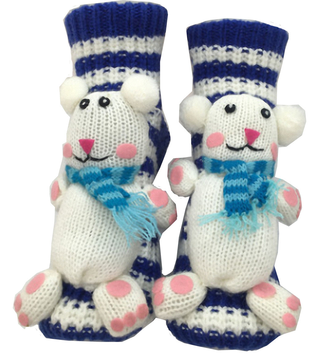 🔥This week's hot sale🔥3D cartoon animal winter warm home knitted sweater socks
