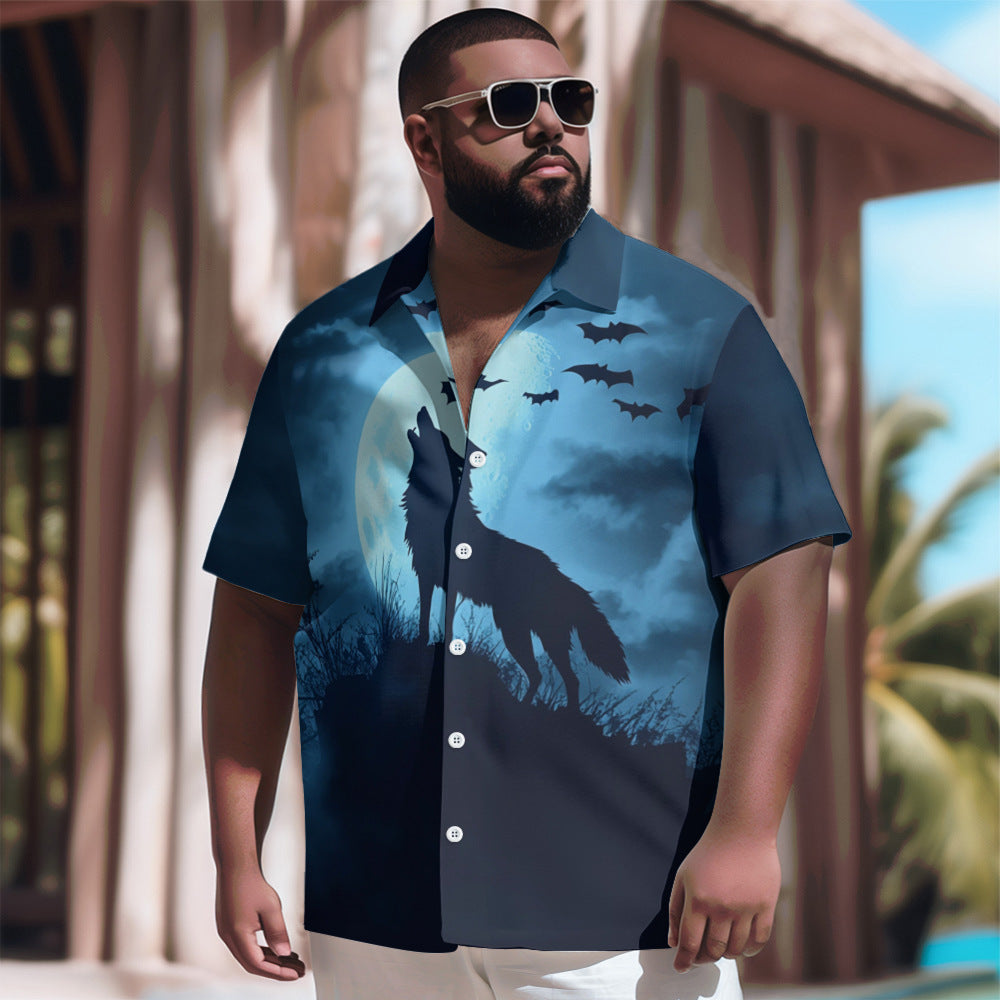 Men's Large Size Short Sleeve 3D Printed Resort Shirt