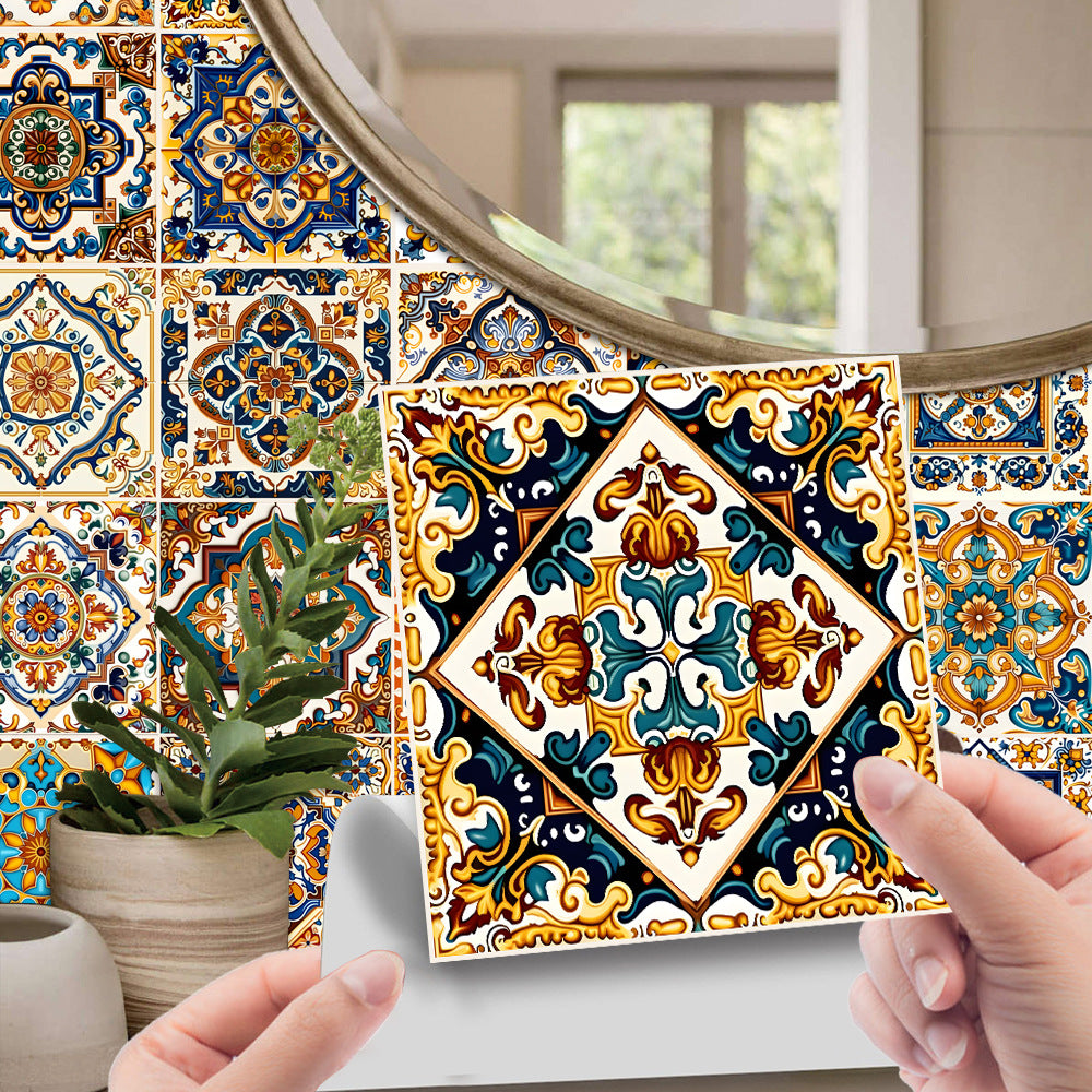🔥This week's hot sale🔥24-pack Moroccan series self-adhesive waterproof decorative wall stickers