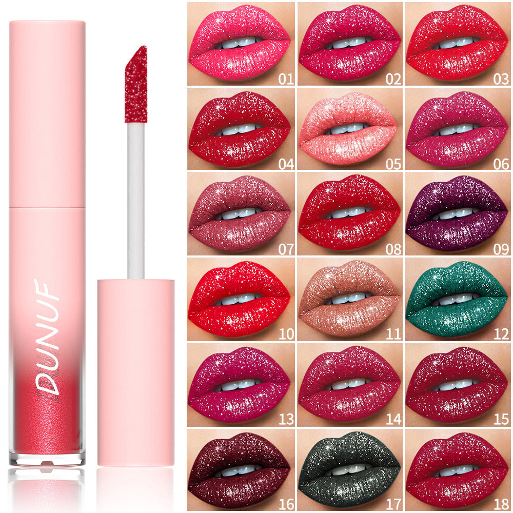 🔥This week's hot sale🔥Dunuf 18 Colors Diamond Lip Gloss