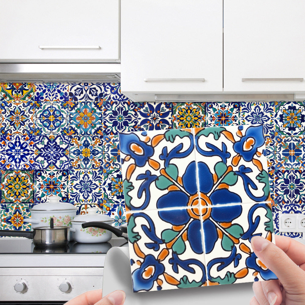 🔥This week's hot sale🔥24-pack Moroccan series self-adhesive waterproof decorative wall stickers