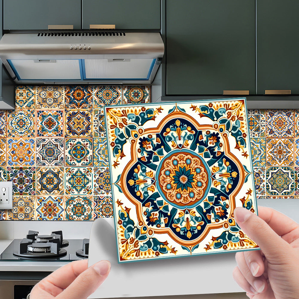 🔥This week's hot sale🔥24-pack Moroccan series self-adhesive waterproof decorative wall stickers