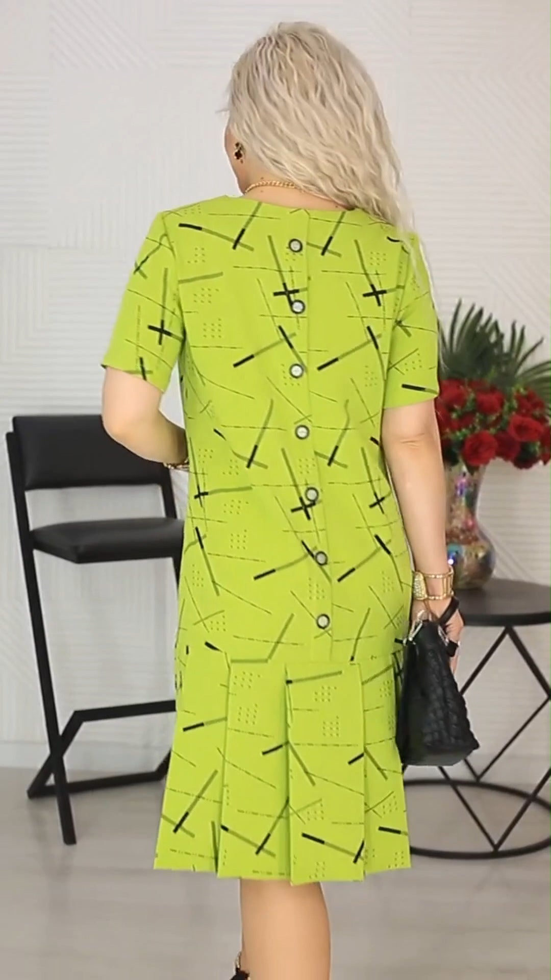 🔥This week's hot sale🔥 Printed pleated short dress