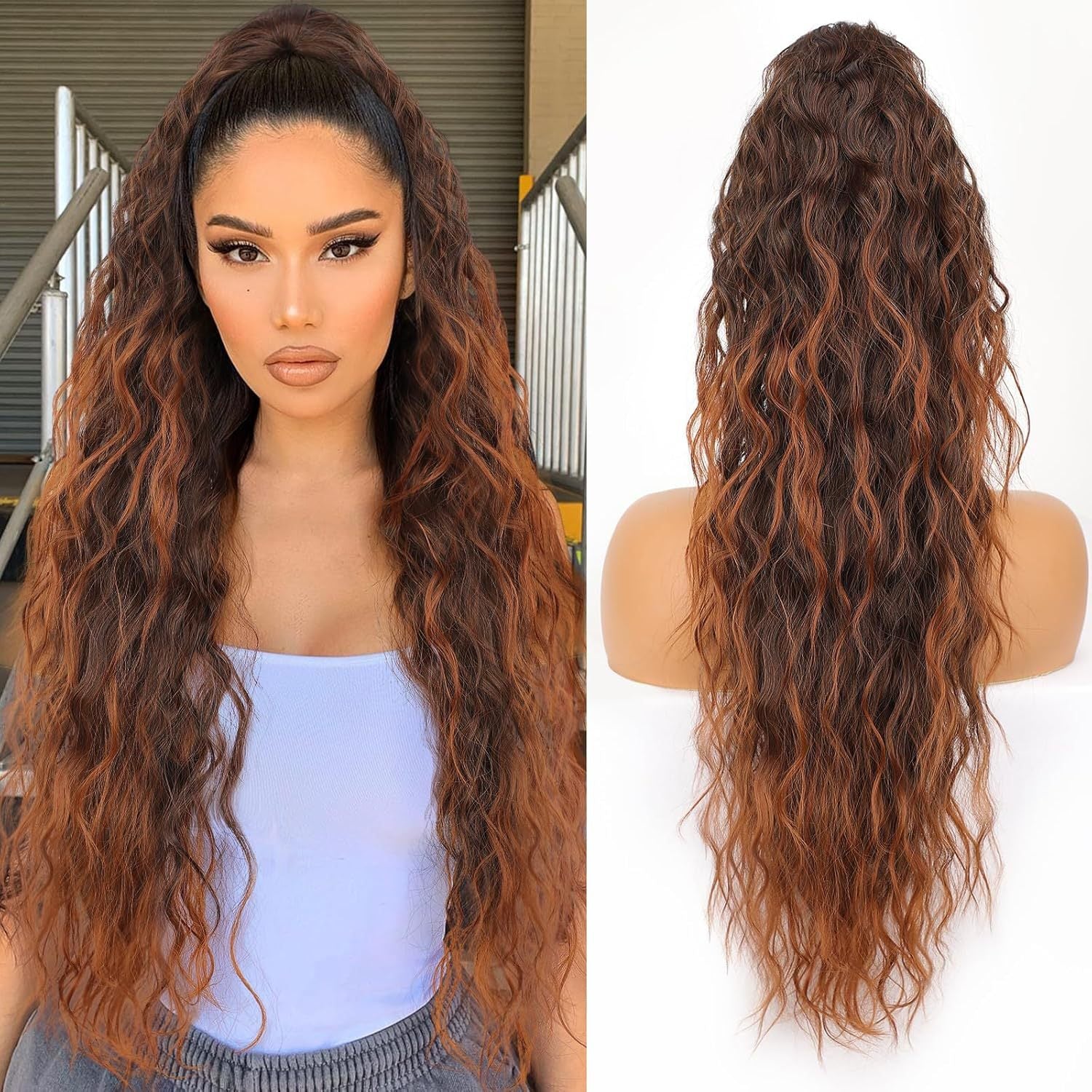 🔥This week's hot sale🔥Women's ponytail long curly hair bundle