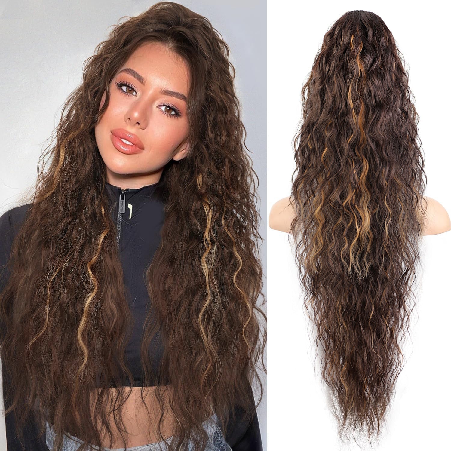 🔥This week's hot sale🔥Women's ponytail long curly hair bundle