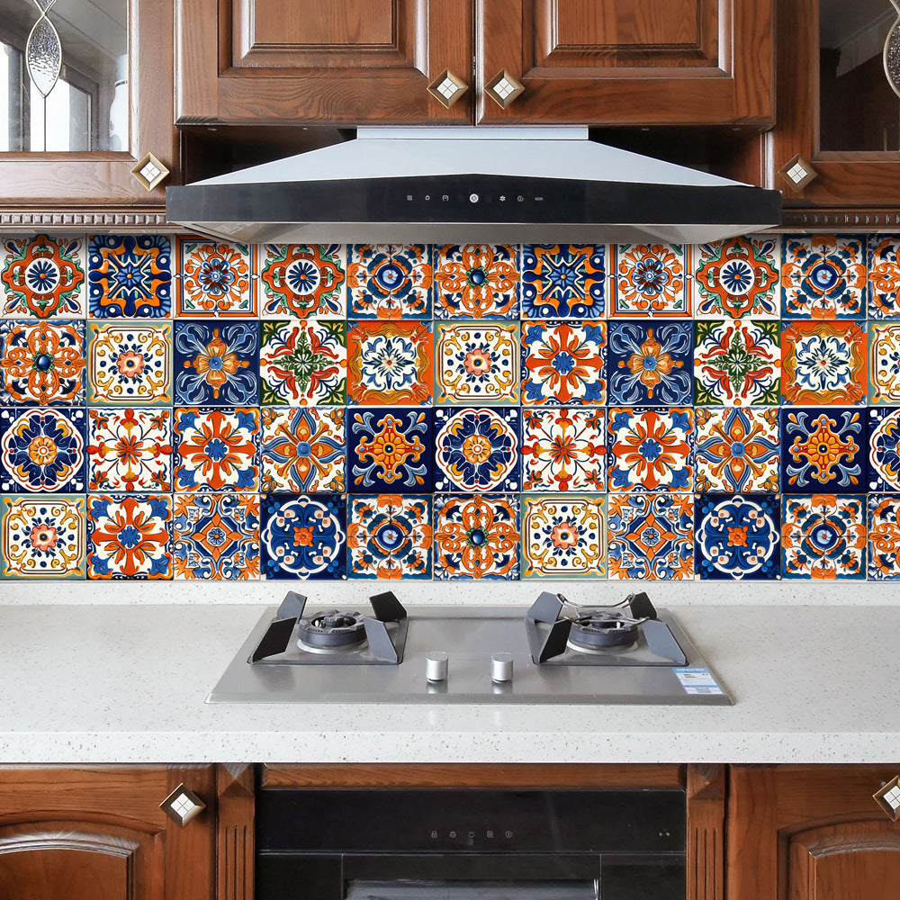 🔥This week's hot sale🔥24-pack Moroccan series self-adhesive waterproof decorative wall stickers