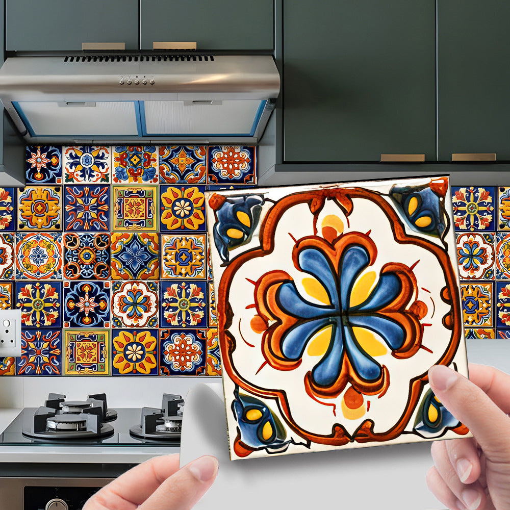 🔥This week's hot sale🔥24-pack Moroccan series self-adhesive waterproof decorative wall stickers