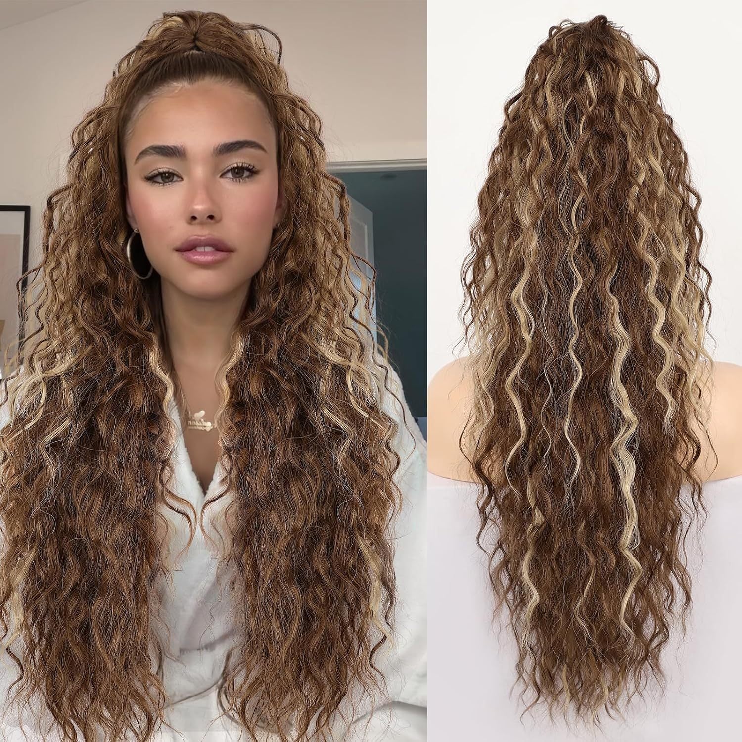 🔥This week's hot sale🔥Women's ponytail long curly hair bundle