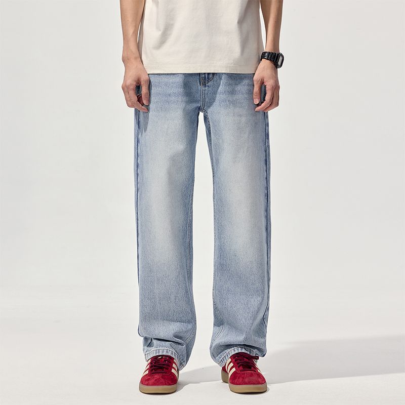 Men's retro all-match casual straight jeans