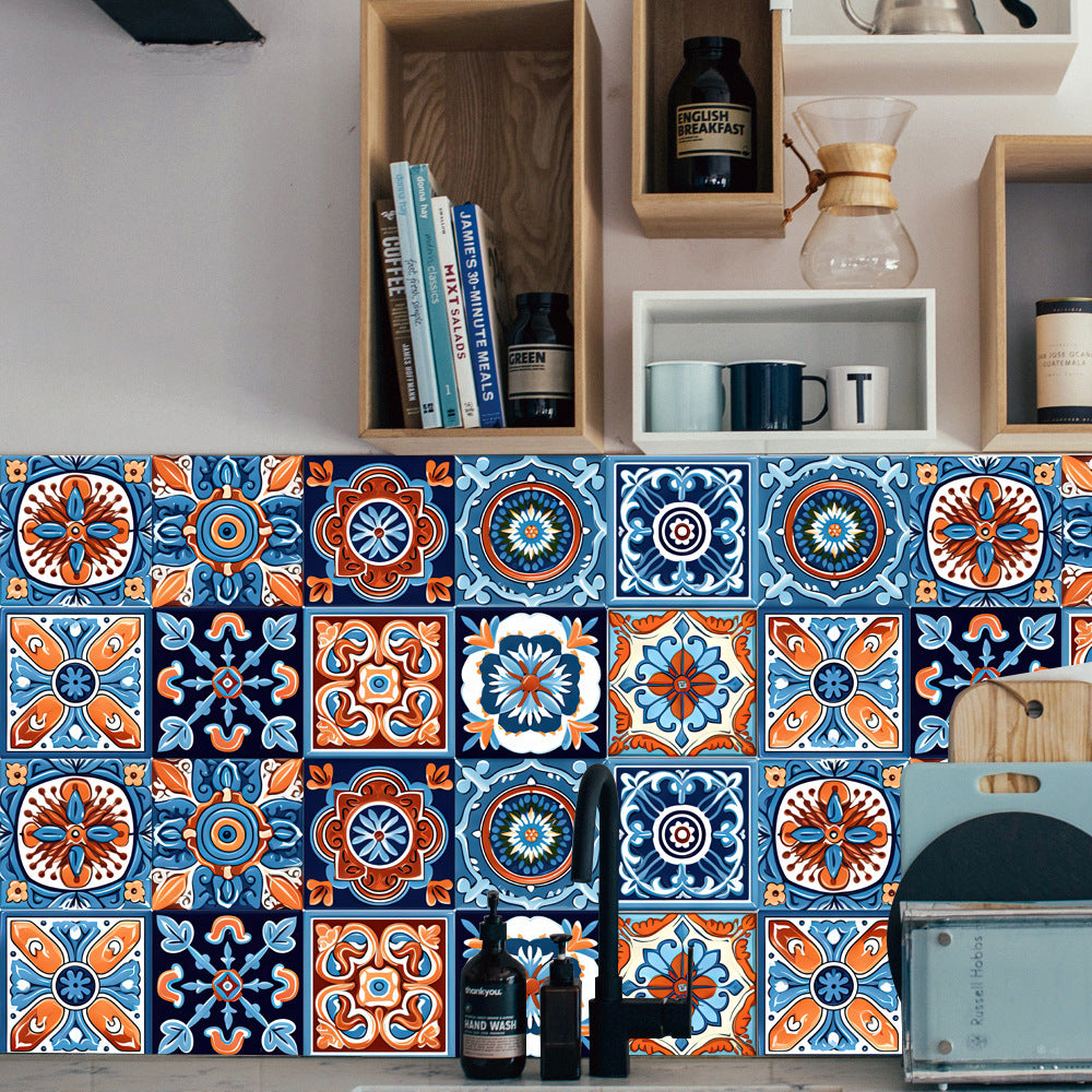 🔥This week's hot sale🔥24-pack Moroccan series self-adhesive waterproof decorative wall stickers