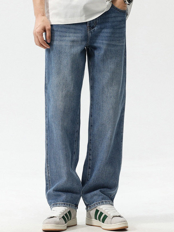 Men's retro all-match casual straight jeans
