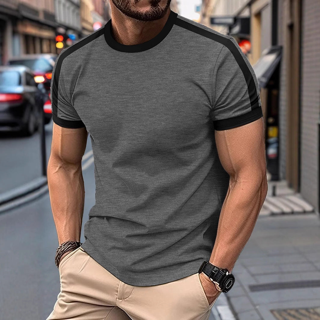 Men's contrasting crew neck T-shirt