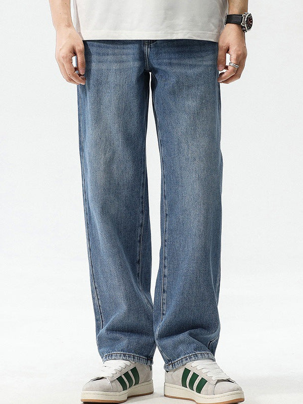 Men's retro all-match casual straight jeans