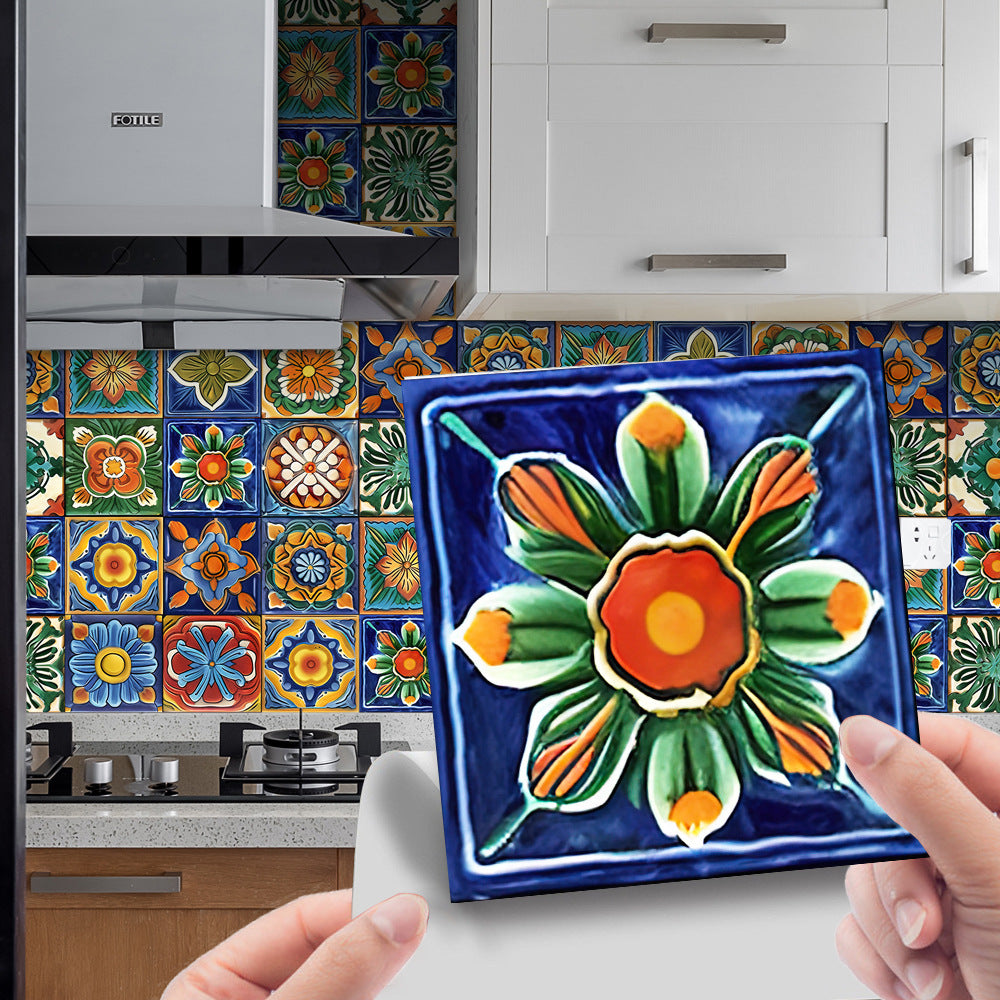 🔥This week's hot sale🔥24-pack Moroccan series self-adhesive waterproof decorative wall stickers