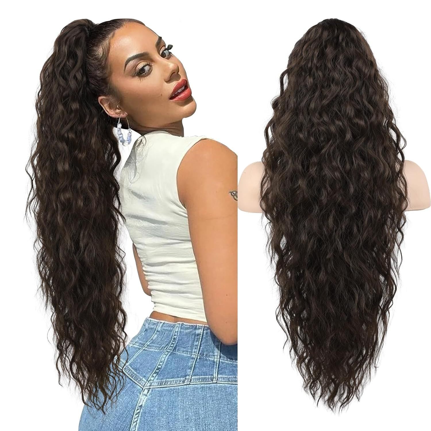 🔥This week's hot sale🔥Women's ponytail long curly hair bundle