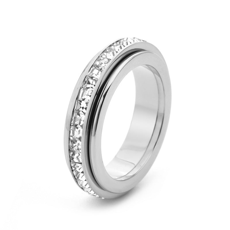 🔥This week's hot sale🔥Rotating Zirconia Spinner Ring