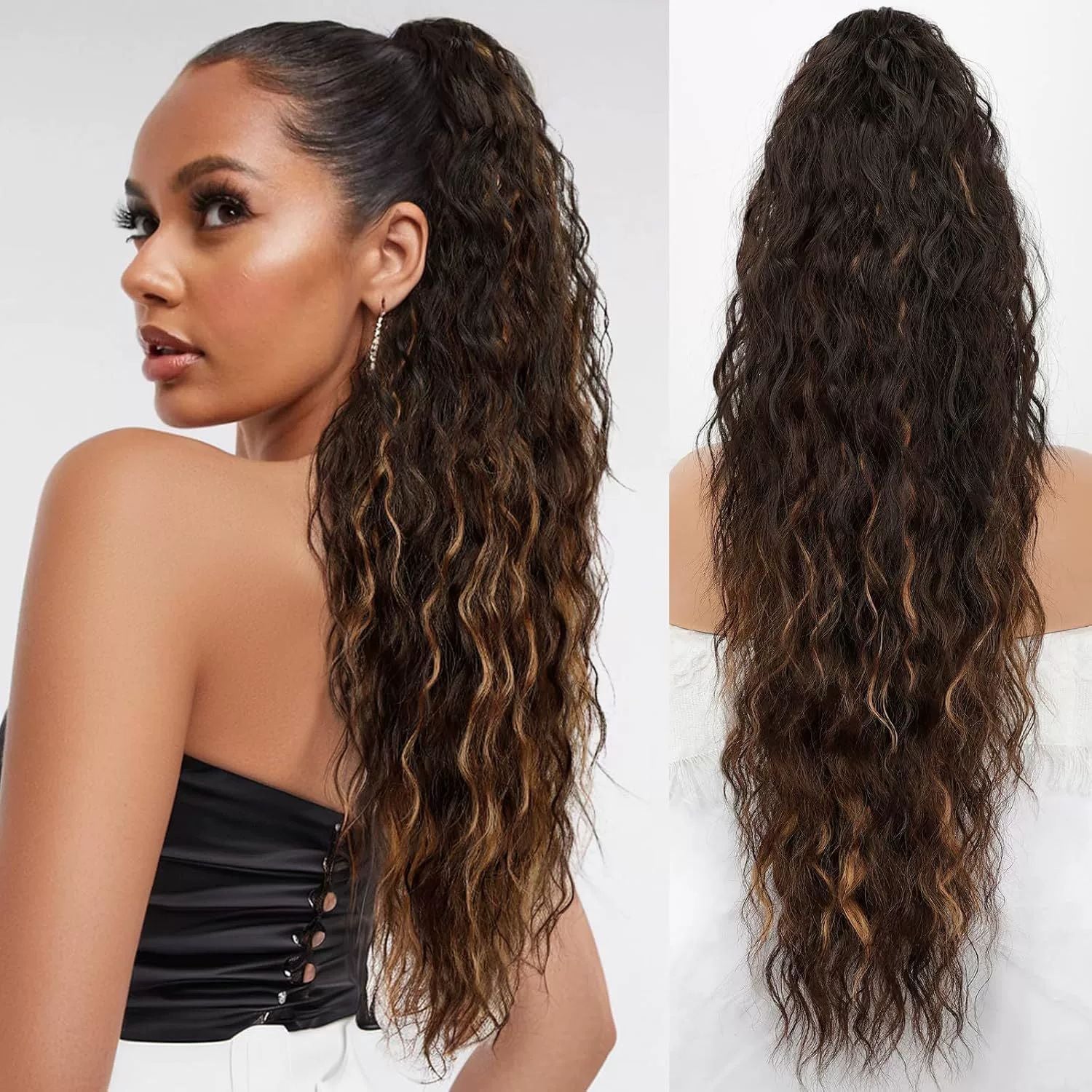 🔥This week's hot sale🔥Women's ponytail long curly hair bundle