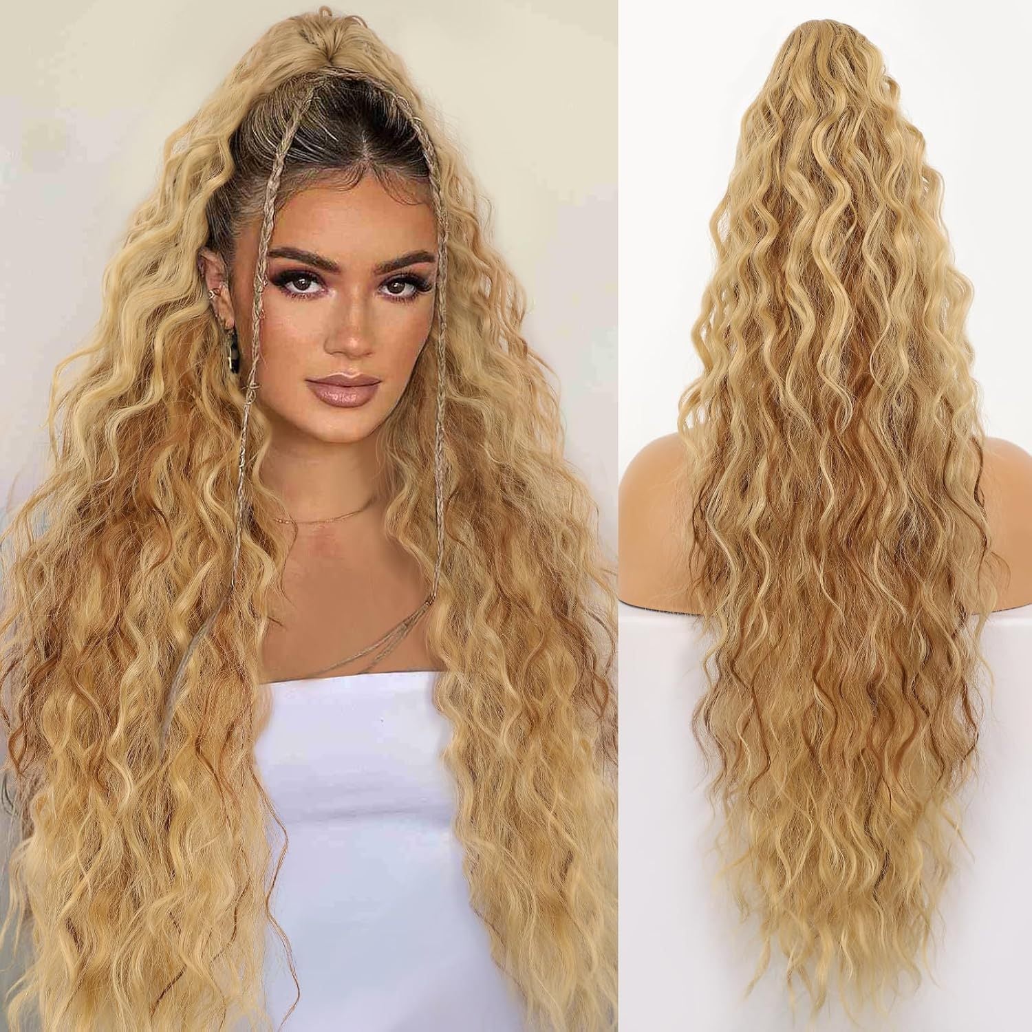 🔥This week's hot sale🔥Women's ponytail long curly hair bundle